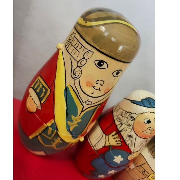 Lot 5 Vintage Authentic Models Civil War Russian Nesting Dolls Painted Soldier - Picture 5 of 8